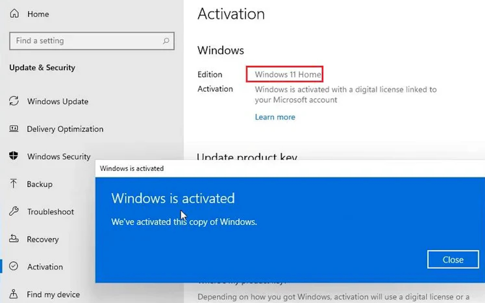 Actualizare și Securitate
